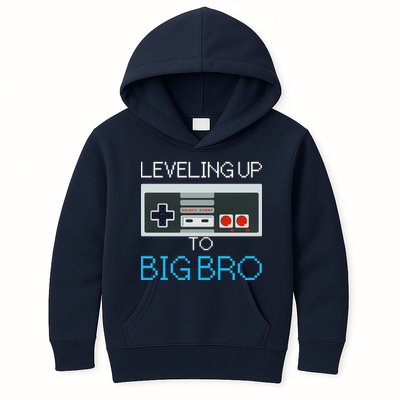 Leveling Up To Big Bro Kids Hoodie