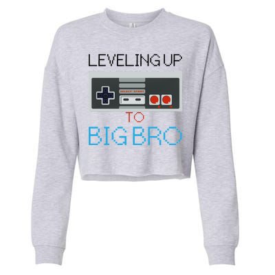 Leveling Up To Big Bro Cropped Pullover Crew