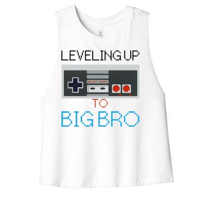 Leveling Up To Big Bro Women's Racerback Cropped Tank