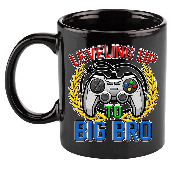 Leveling Up To Big Bro Brother Video Gaming 11oz C Handle Ceramic Mug