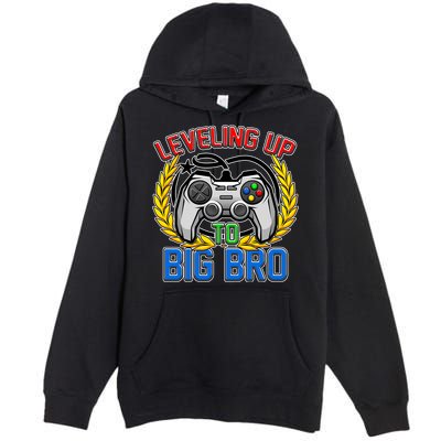 Leveling Up To Big Bro Brother Video Gaming Premium Pullover Hoodie