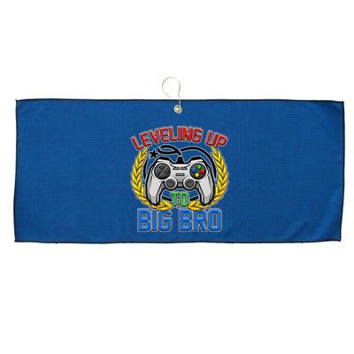 Leveling Up To Big Bro Brother Video Gaming Large Microfiber Waffle Golf Towel