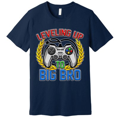 Leveling Up To Big Bro Brother Video Gaming Premium T-Shirt