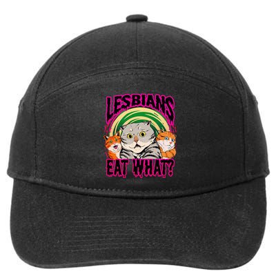 Lesbians Eat What Funny Cats Love 7-Panel Snapback Hat