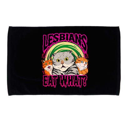 Lesbians Eat What Funny Cats Love Microfiber Hand Towel