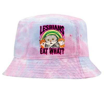 Lesbians Eat What Funny Cats Love Tie-Dyed Bucket Hat