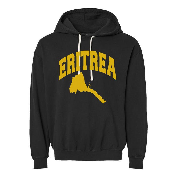 Love Eritrea With Eritrean Map Eritrea Pride Garment-Dyed Fleece Hoodie