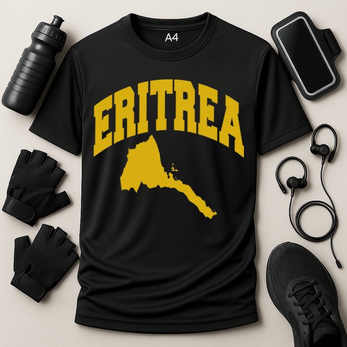 Love Eritrea With Eritrean Map Eritrea Pride Performance Shirt