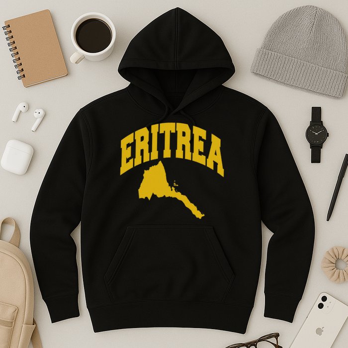 Love Eritrea With Eritrean Map Eritrea Pride Hoodie