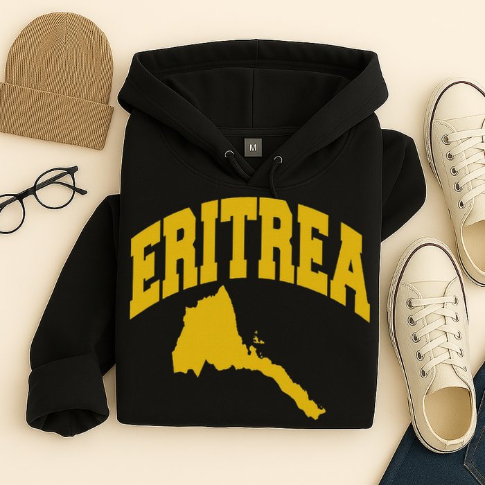 Love Eritrea With Eritrean Map Eritrea Pride Hoodie