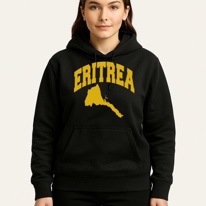 Love Eritrea With Eritrean Map Eritrea Pride Hoodie