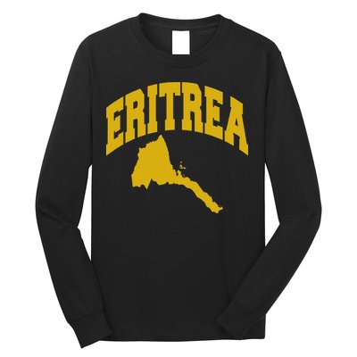Love Eritrea With Eritrean Map Eritrea Pride Long Sleeve Shirt