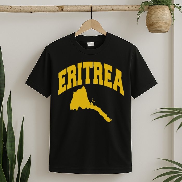 Love Eritrea With Eritrean Map Eritrea Pride T-Shirt