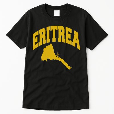 Love Eritrea With Eritrean Map Eritrea Pride Tall T-Shirt