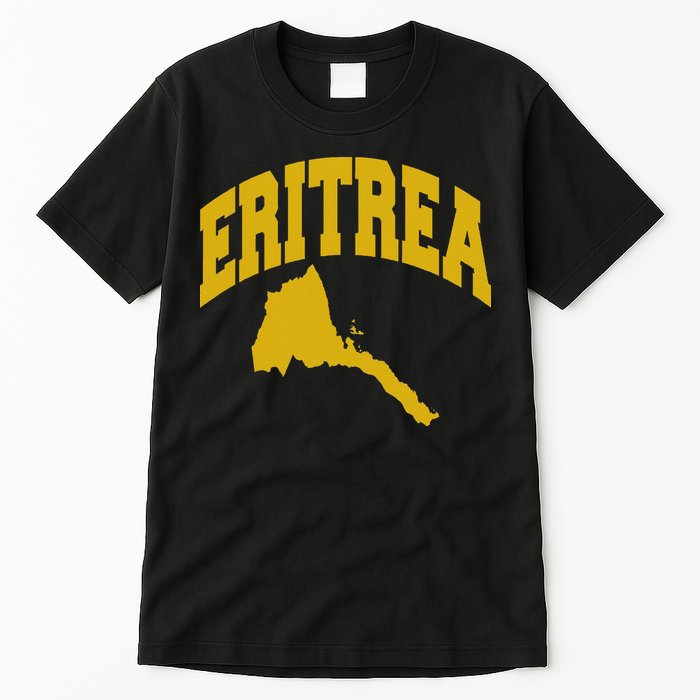 Love Eritrea With Eritrean Map Eritrea Pride Tall T-Shirt
