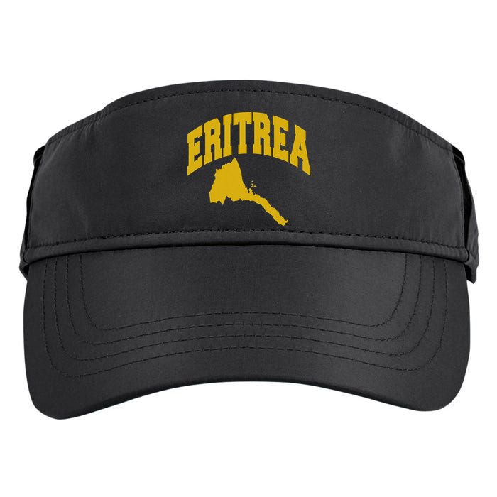 Love Eritrea With Eritrean Map Eritrea Pride Adult Drive Performance Visor