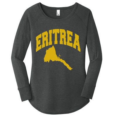 Love Eritrea With Eritrean Map Eritrea Pride Women's Perfect Tri Tunic Long Sleeve Shirt