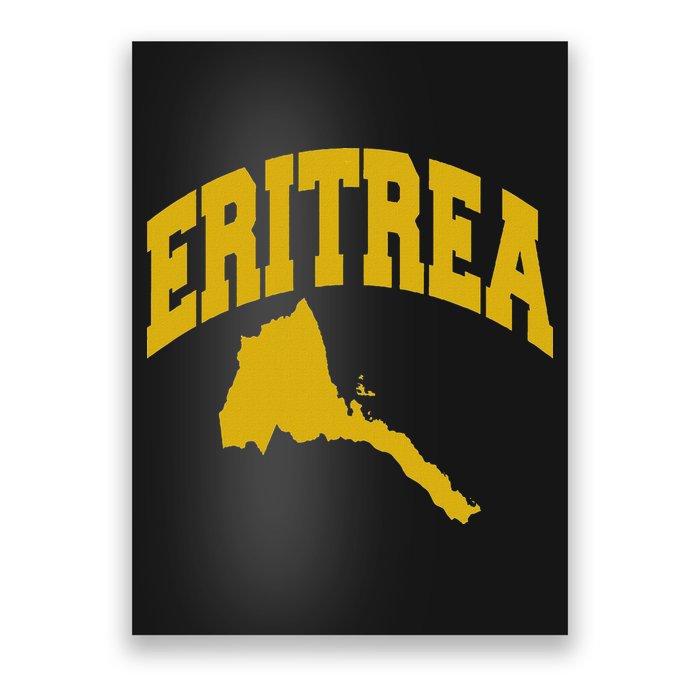 Love Eritrea With Eritrean Map Eritrea Pride Poster