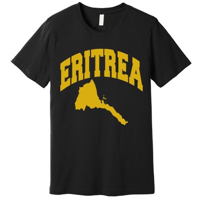 Love Eritrea With Eritrean Map Eritrea Pride Premium T-Shirt