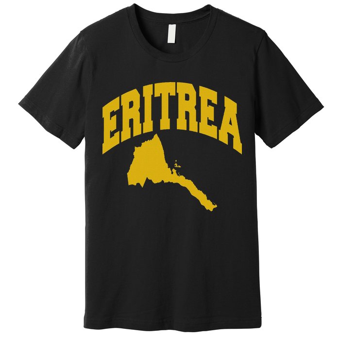 Love Eritrea With Eritrean Map Eritrea Pride Premium T-Shirt