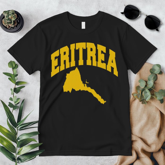 Love Eritrea With Eritrean Map Eritrea Pride Premium T-Shirt