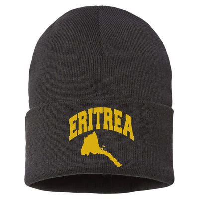 Love Eritrea With Eritrean Map Eritrea Pride Sustainable Knit Beanie