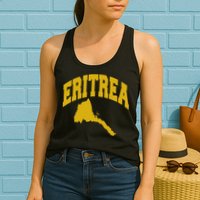 Love Eritrea With Eritrean Map Eritrea Pride Womens Tank Top