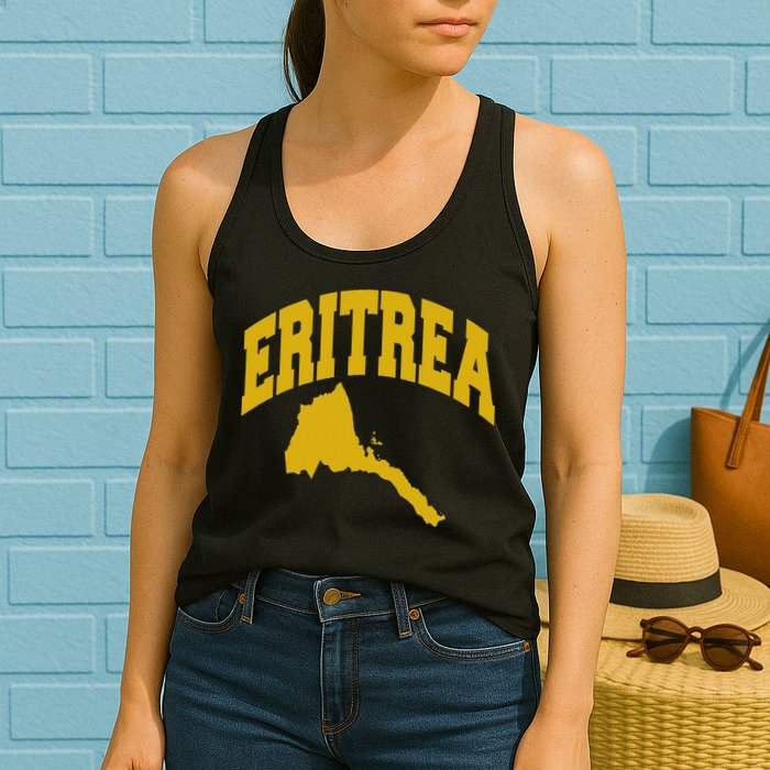 Love Eritrea With Eritrean Map Eritrea Pride Womens Tank Top