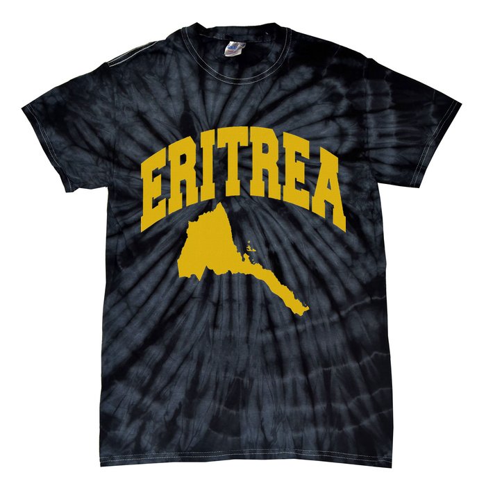 Love Eritrea With Eritrean Map Eritrea Pride Tie-Dye T-Shirt