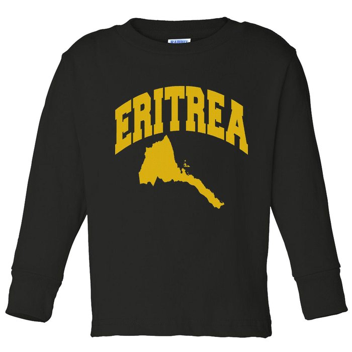Love Eritrea With Eritrean Map Eritrea Pride Toddler Long Sleeve Shirt