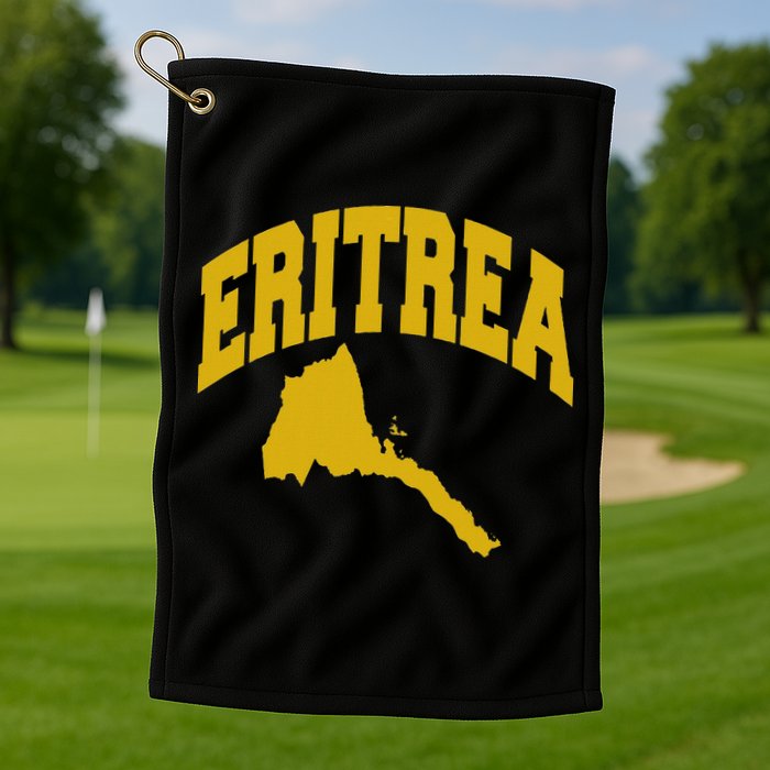 Love Eritrea With Eritrean Map Eritrea Pride Golf Towel