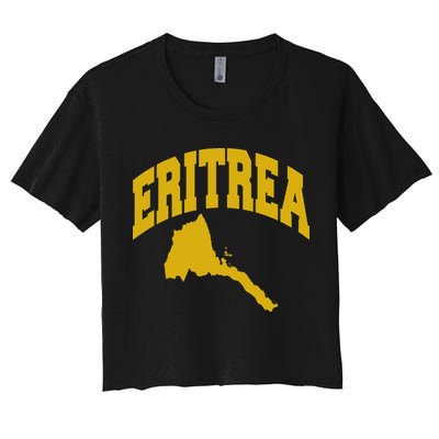 Love Eritrea With Eritrean Map Eritrea Pride Crop Top