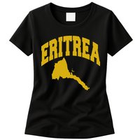 Love Eritrea With Eritrean Map Eritrea Pride Womens T-Shirt