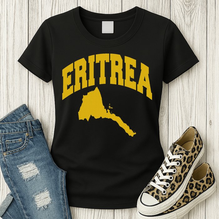 Love Eritrea With Eritrean Map Eritrea Pride Womens T-Shirt
