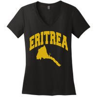 Love Eritrea With Eritrean Map Eritrea Pride Women's V-Neck T-Shirt