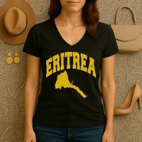 Love Eritrea With Eritrean Map Eritrea Pride Women's V-Neck T-Shirt