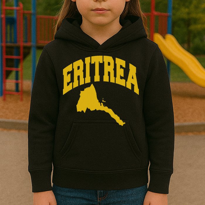Love Eritrea With Eritrean Map Eritrea Pride Kids Hoodie
