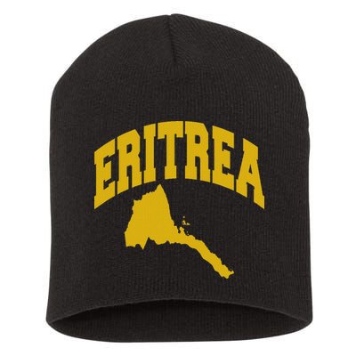 Love Eritrea With Eritrean Map Eritrea Pride Short Acrylic Beanie