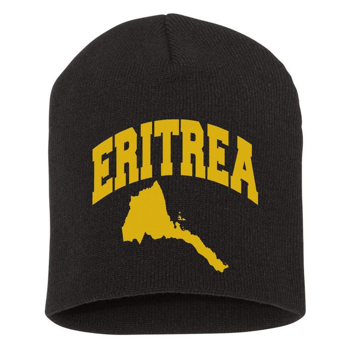 Love Eritrea With Eritrean Map Eritrea Pride Short Acrylic Beanie