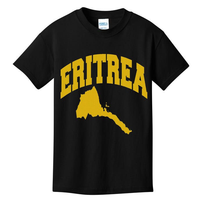 Love Eritrea With Eritrean Map Eritrea Pride Kids T-Shirt