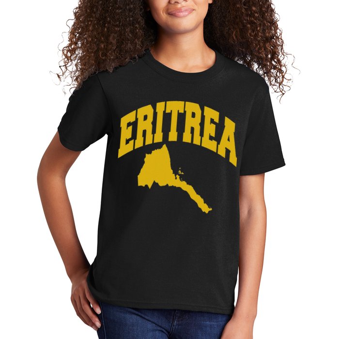 Love Eritrea With Eritrean Map Eritrea Pride Kids T-Shirt