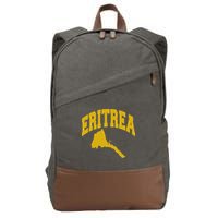 Love Eritrea With Eritrean Map Eritrea Pride Cotton Canvas Backpack
