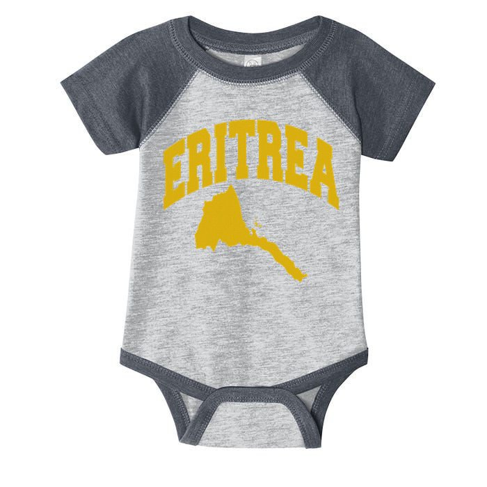 Love Eritrea With Eritrean Map Eritrea Pride Infant Baby Jersey Bodysuit