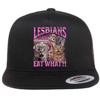 Lesbians Eat What?! Funny Cat Pride Lgbtq Pun Flatbill Hat