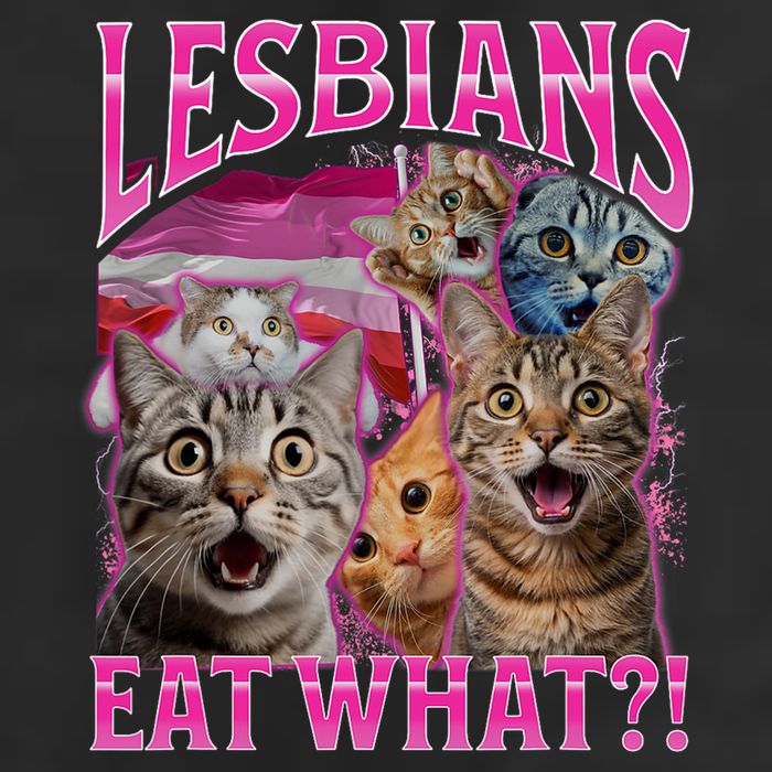 Lesbians Eat What Funny Offensive Cat Bootleg Sarcastic Cool Comfort Performance Bucket Hat