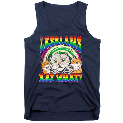 Lesbians Eat What Cat National Coming Out Day LGBQ Pride Tank Top