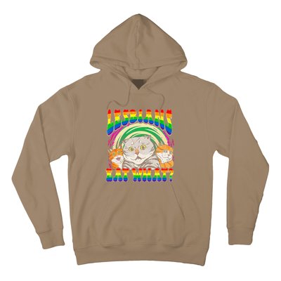 Lesbians Eat What Cat National Coming Out Day LGBQ Pride Hoodie