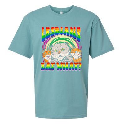 Lesbians Eat What Cat National Coming Out Day LGBQ Pride Sueded Cloud Jersey T-Shirt