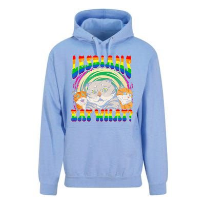 Lesbians Eat What Cat National Coming Out Day LGBQ Pride Unisex Surf Hoodie