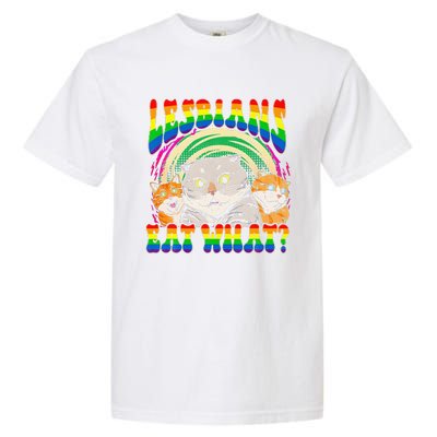 Lesbians Eat What Cat National Coming Out Day LGBQ Pride Garment-Dyed Heavyweight T-Shirt